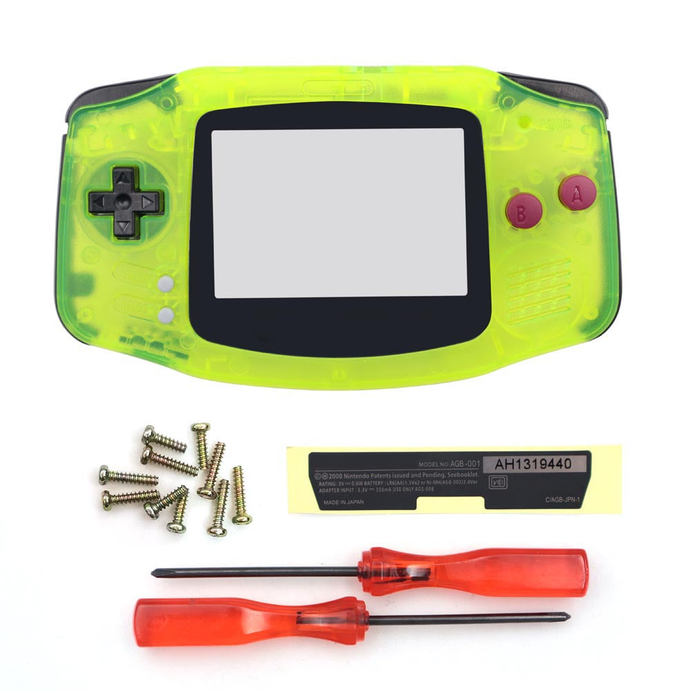 Type C battery cover New Housing Shell For Game boy Advance GBA Replacement Plastic Case Full set Fits For Laminated V5 ,V2 IPS Screen
