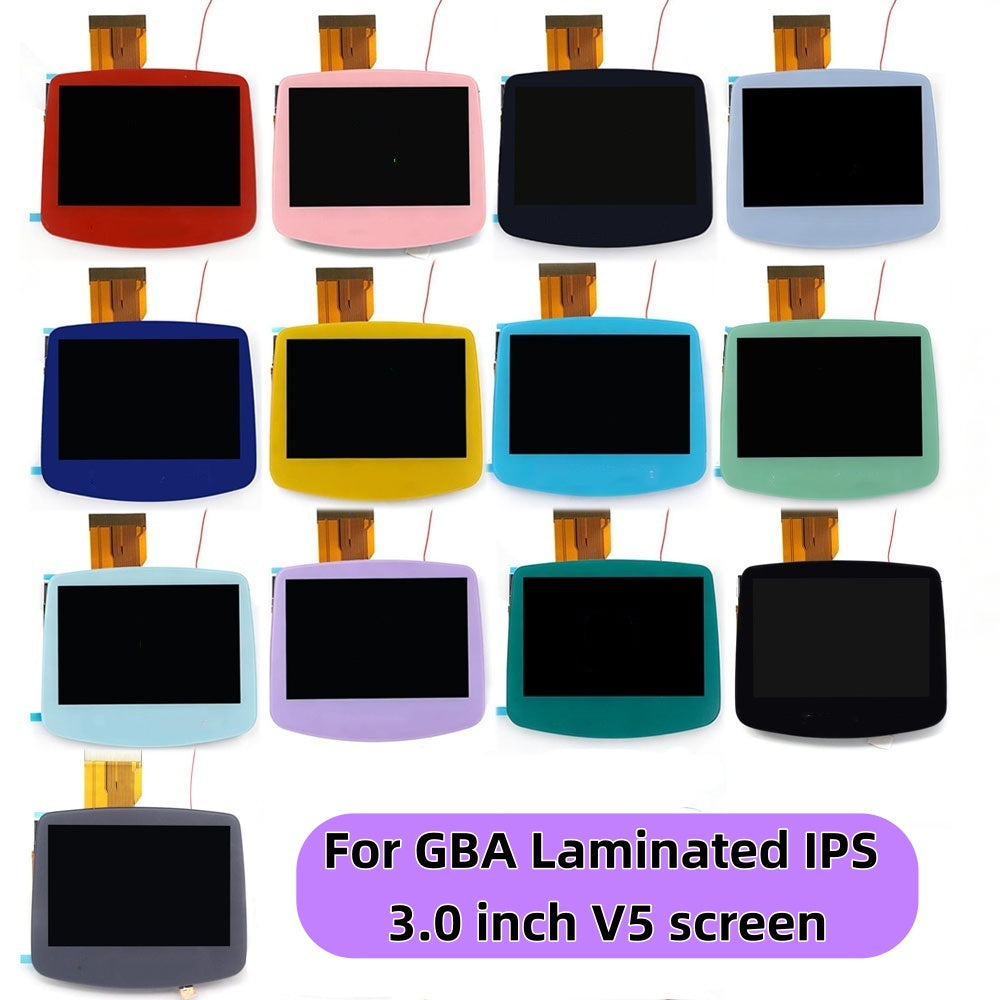 Multi Color Lens Pre-Laminated IPS 3.0 inch V5 Drop in Screen For GBA LCD Kits for Gameboy Advance GBA
