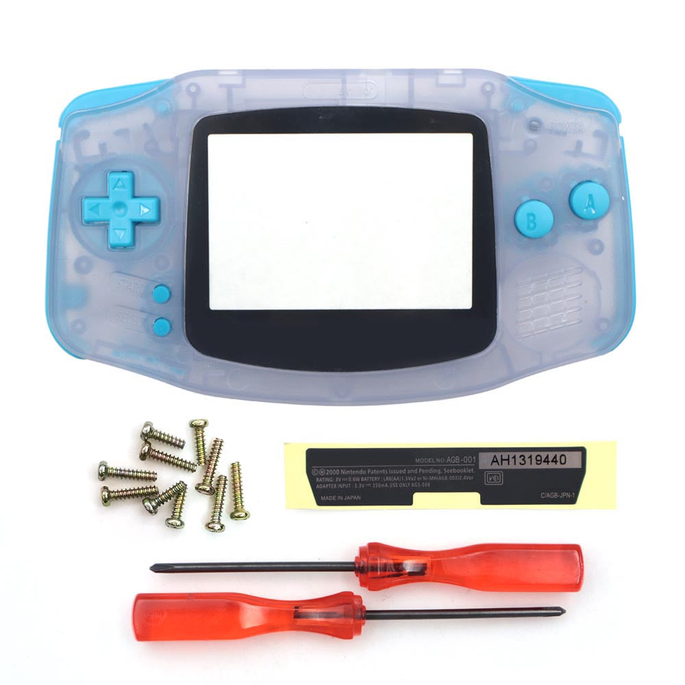 Type C battery cover New Housing Shell For Game boy Advance GBA Replacement Plastic Case Full set Fits For Laminated V5 ,V2 IPS Screen