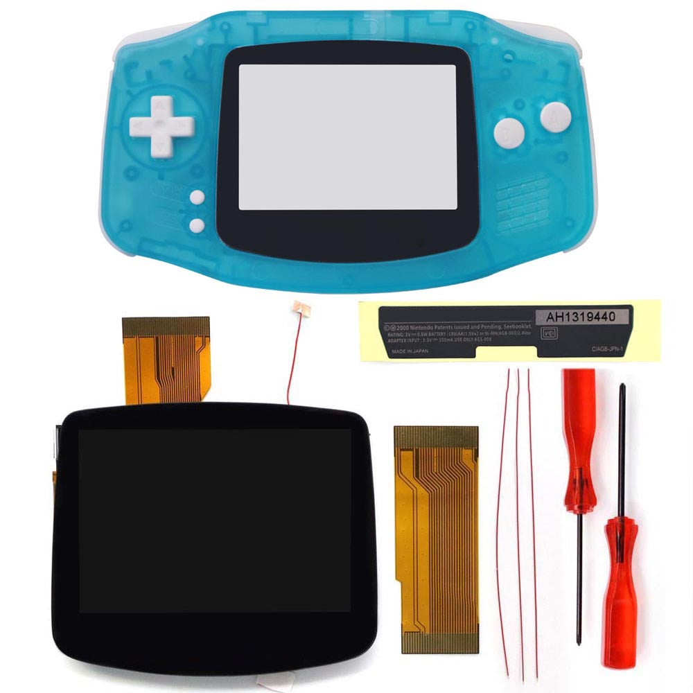 HISPEEDIDO Pre -laminated V5 HD 720x480 Drop-in Screen for GBA IPS LCD Kits Replacements Housing Shell
