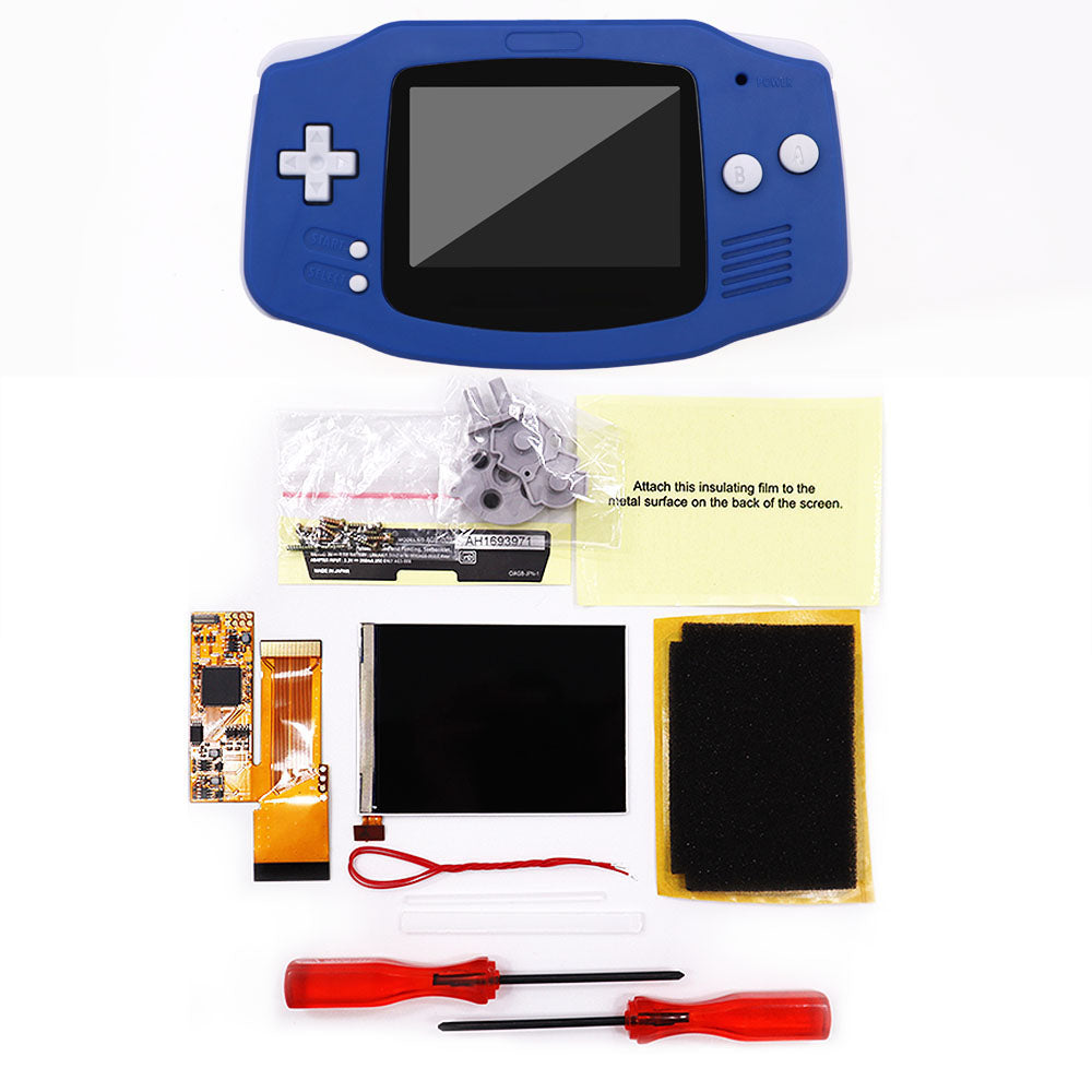 HISPEEDIDO IPS GBA V2 LCD Display 10 Levels High Brightness Backlight LCD for Game boy Advance Console V2 version with pre-cut housing（副本）