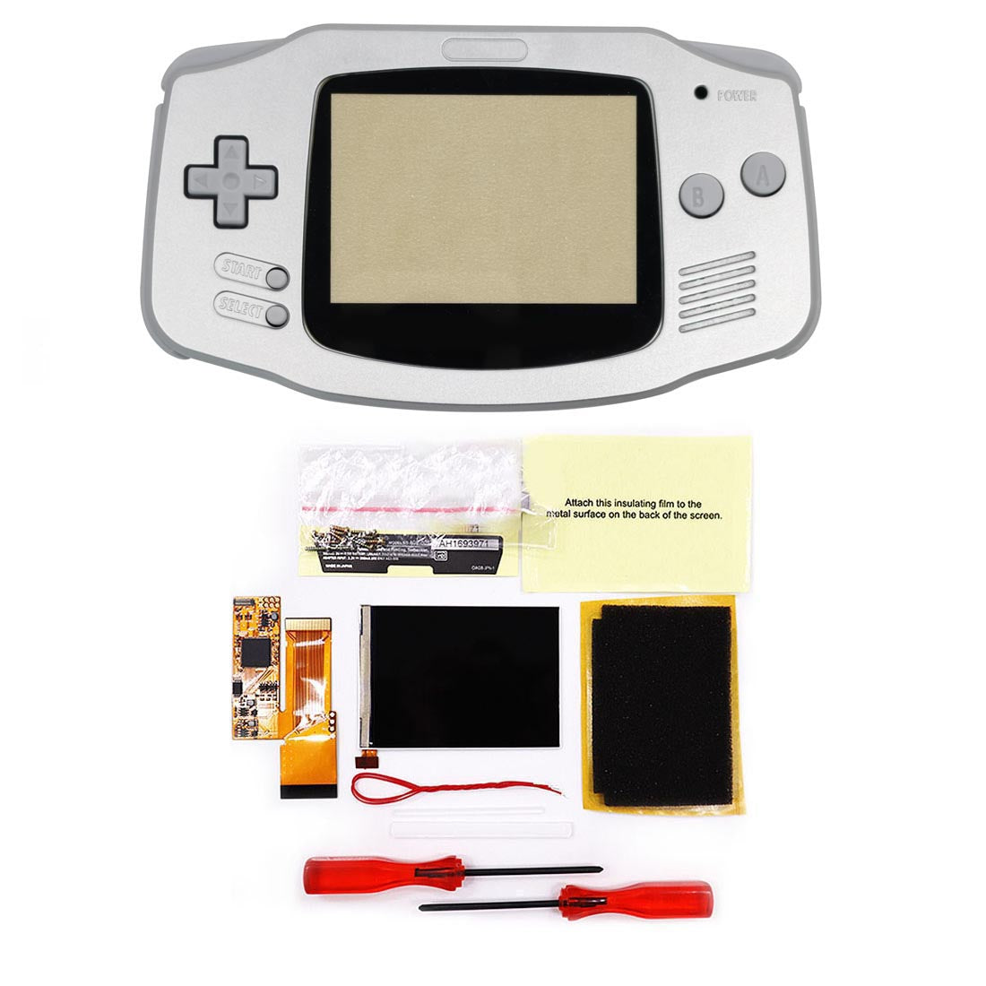 HISPEEDIDO IPS GBA V2 LCD Display 10 Levels High Brightness Backlight LCD for Game boy Advance Console V2 version with pre-cut housing（副本）