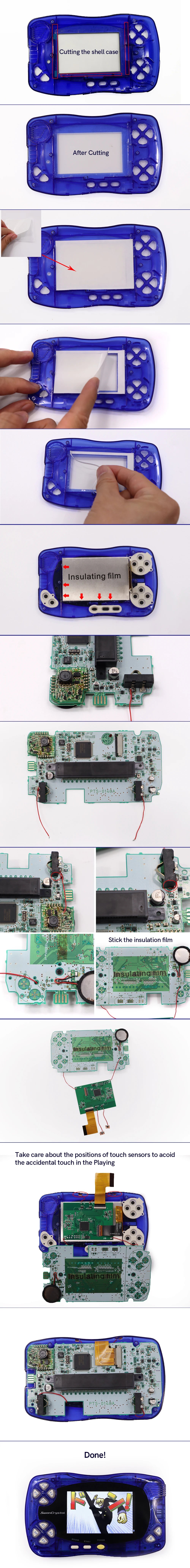 For GBA SP HDMI Port PCB Mod Kits ,Adapter HDTV Converter Kit For Gameboy Advance SP GBA SP Play on TV