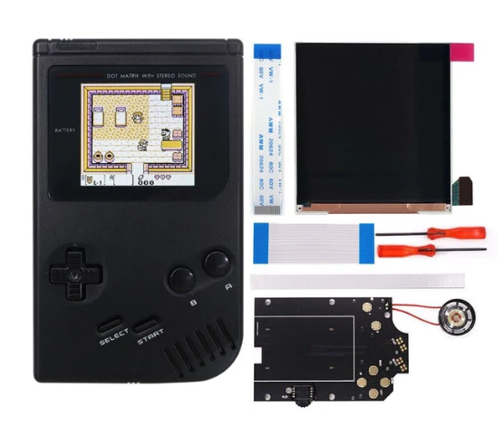 HISPEEDIDO GB DMG OSD Q5 Larger Size RIPS LCD IPS Screen Mod Kits Multiful Choice Shell, Lens For GAMEBOY DMG GBO