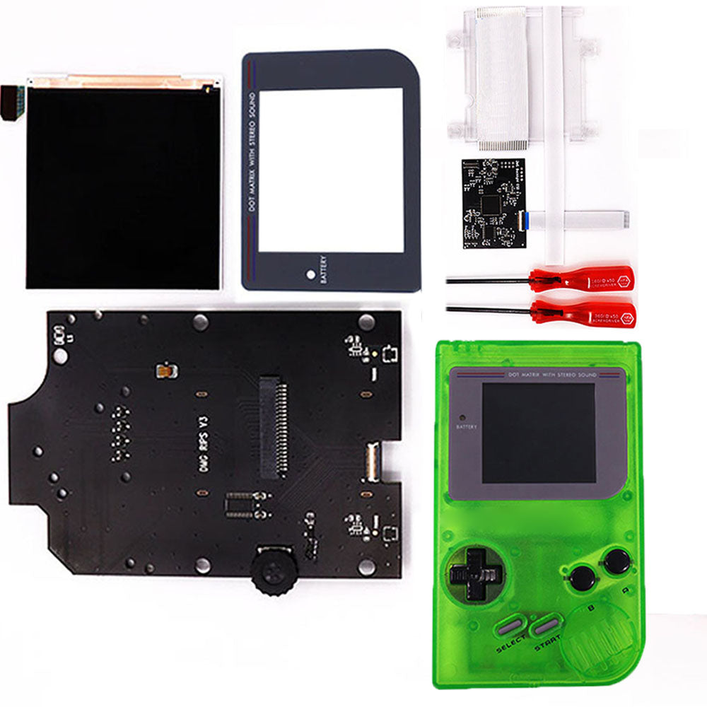 HISPEEDIDO GB DMG OSD Q5 Larger Size RIPS LCD IPS Screen Mod Kits Multiful Choice Shell, Lens For GAMEBOY DMG GBO