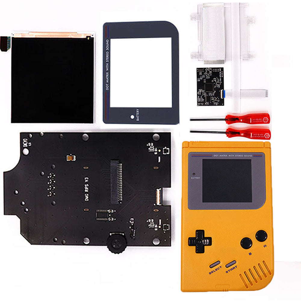 HISPEEDIDO GB DMG OSD Q5 Larger Size RIPS LCD IPS Screen Mod Kits Multiful Choice Shell, Lens For GAMEBOY DMG GBO
