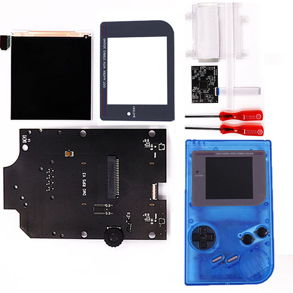 HISPEEDIDO GB DMG OSD Q5 Larger Size RIPS LCD IPS Screen Mod Kits Multiful Choice Shell, Lens For GAMEBOY DMG GBO