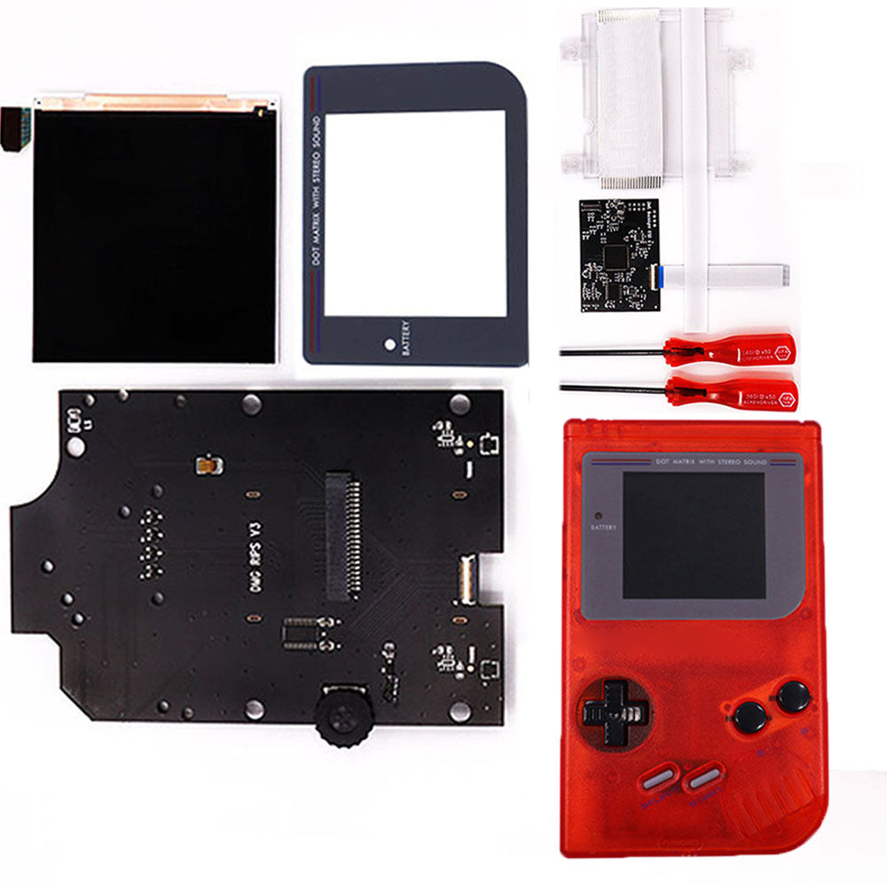 HISPEEDIDO GB DMG OSD Q5 Larger Size RIPS LCD IPS Screen Mod Kits Multiful Choice Shell, Lens For GAMEBOY DMG GBO