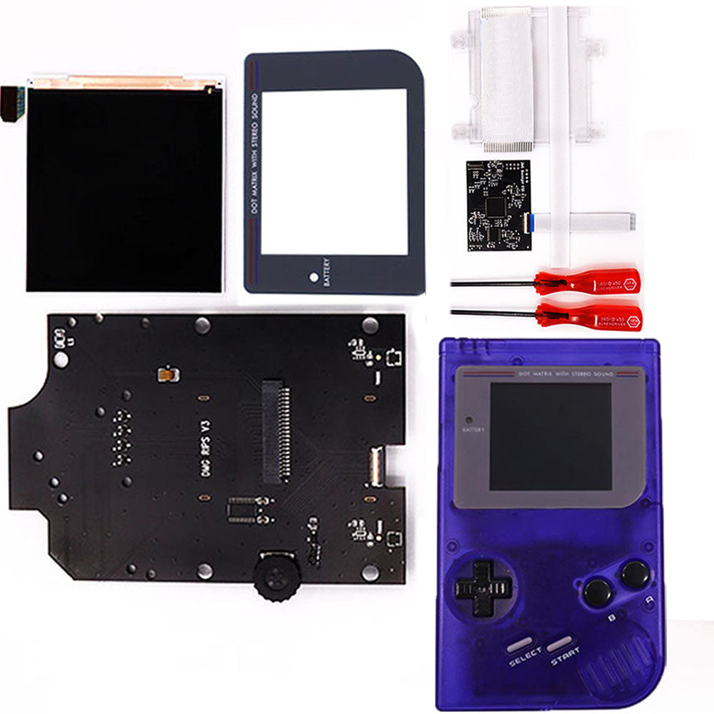HISPEEDIDO GB DMG OSD Q5 Larger Size RIPS LCD IPS Screen Mod Kits Multiful Choice Shell, Lens For GAMEBOY DMG GBO