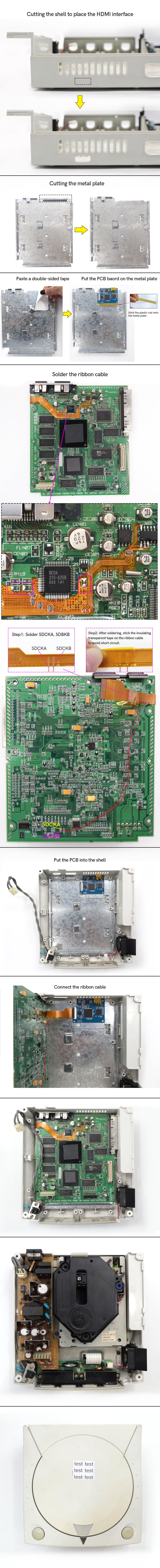 Hispeedido Digital HDMI MOD Kit SEGA DC Digital to Digital 1080P HDMI TV Mod Kit For SEGA Dreamcast Console