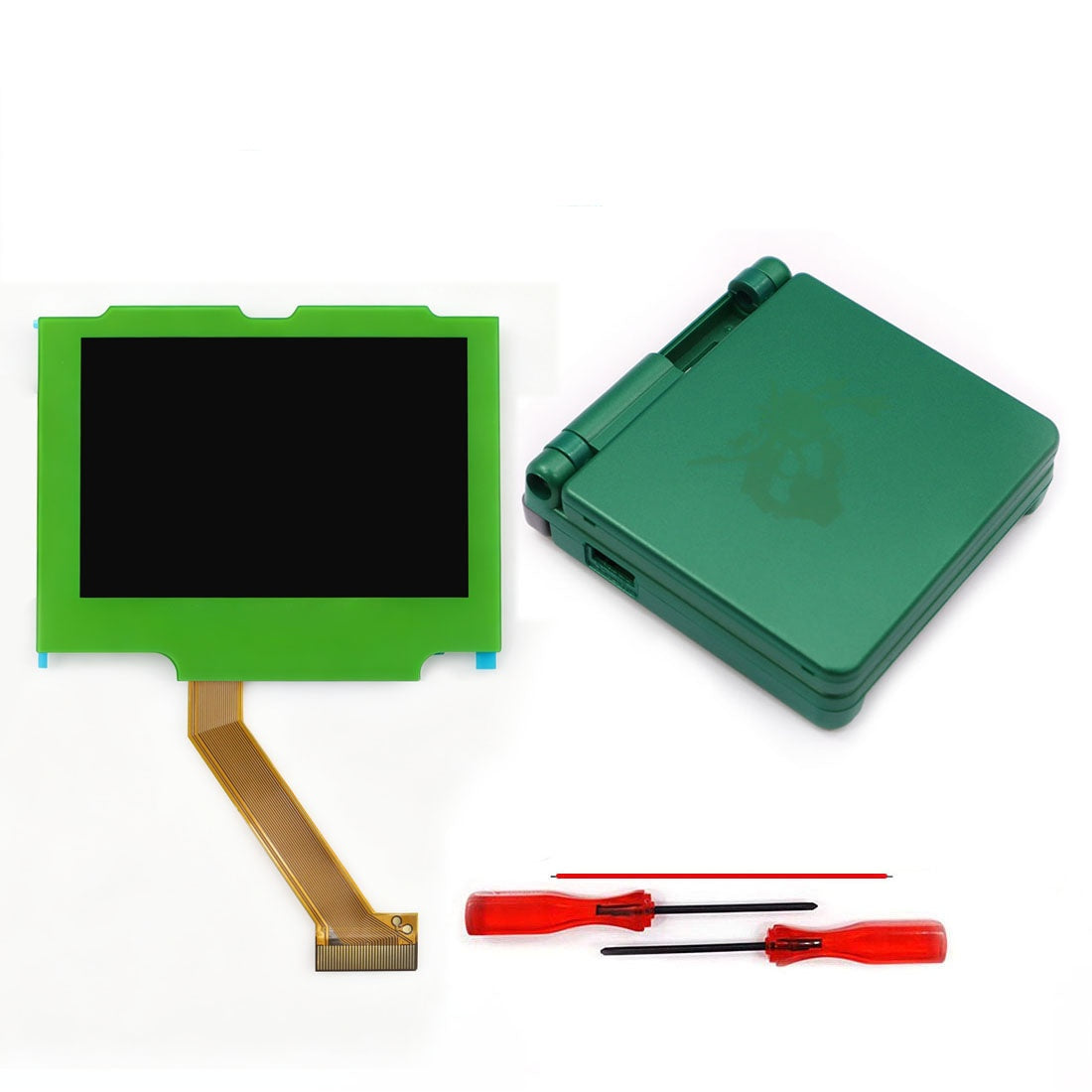 Multi Color Lens Pre-Laminated IPS 3.0 inch V5 Drop in Screen For GBA SP LCD Kits for Gameboy Advance SP w/New Shell