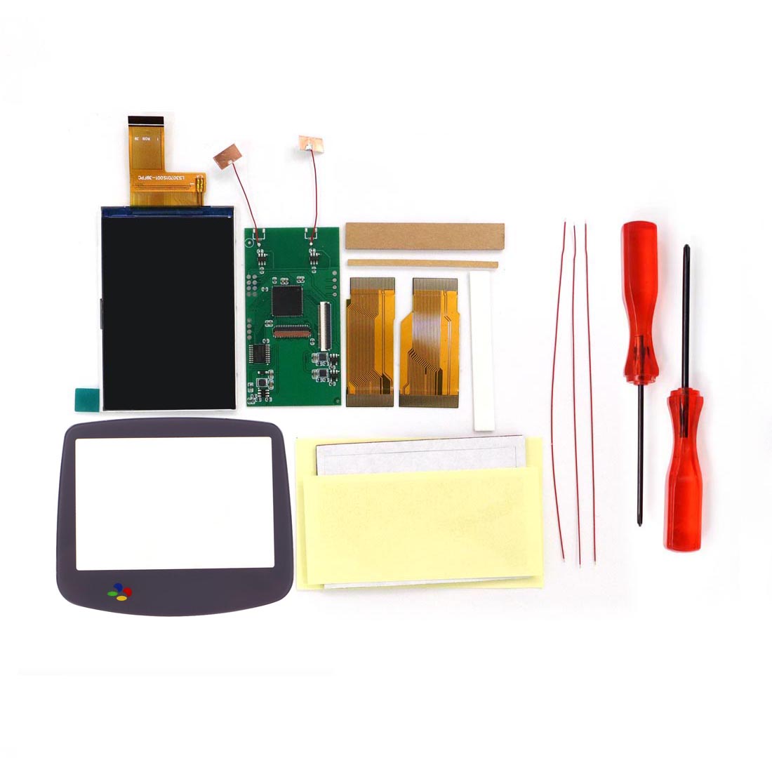 Multi color lens V5 upgrade HD High defination Drop In 3.0" 3 inch Highlight 720*480 720x480 Retro pixel OSD Menu IPS LCD kit for GBA Advance