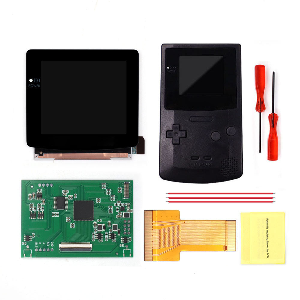 3.1 inch HD Laminated Q5 Larger IPS Screen Drop in Build in OSD RETRO PIXEL Screen For GBC GameBoy Color With Pre-cut Shell