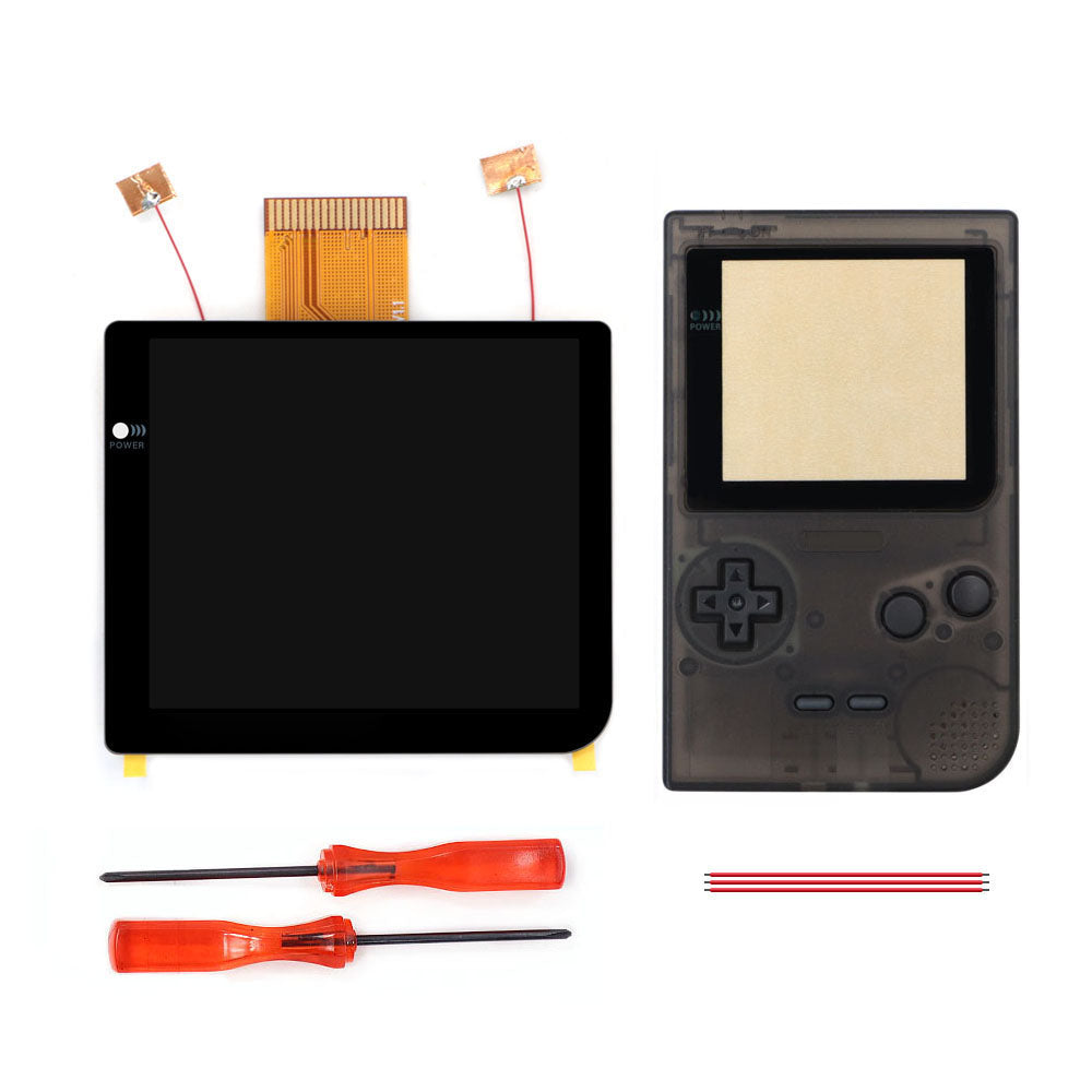 Laminated 2.8 inch Larger IPS Screen LCD Integer Scaling Build in OSD For GBP Gameboy Pocket Retro Pixel Screen Kits with Shell