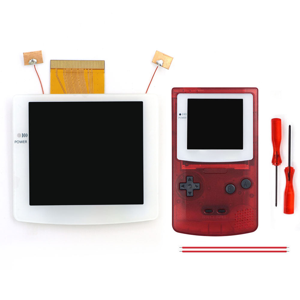 2026 Black White 2.8" Laminated IPS LCD For GBC 480x432 Integer Scaling Backlight Retro Pixel KIT For Game boy Color