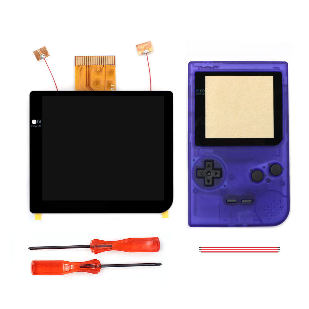 Laminated 2.8 inch Larger IPS Screen LCD Integer Scaling Build in OSD For GBP Gameboy Pocket Retro Pixel Screen Kits with Shell