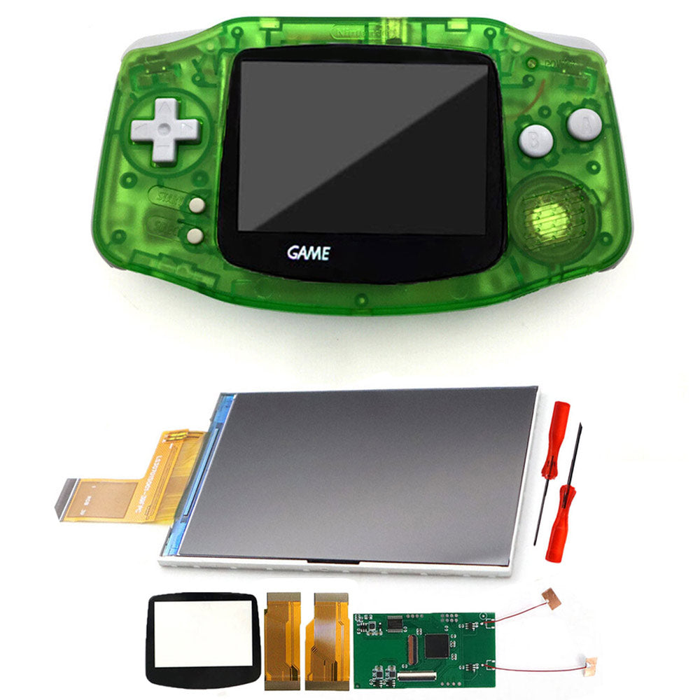 HISPEEDIDO V5 upgrade HD High defination Drop In 3.0" 3 inch Highlight 720*480 720x480 Retro pixel OSD Menu IPS LCD kit for GBA Advance