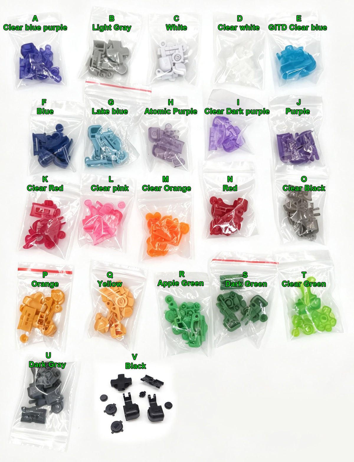 For Gameboy Advance SP GBA SP Replacement Button A B, L R, D-PAD Buttons