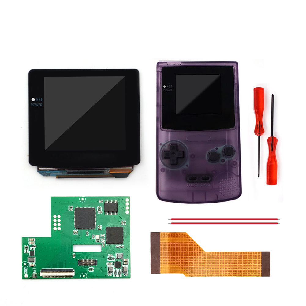 AMOLED OLED Touch Version Laminated Screen Drop in Build in OSD RETRO PIXEL Screen Easy Install For GBC GameBoy Color With Pre-cut Shell