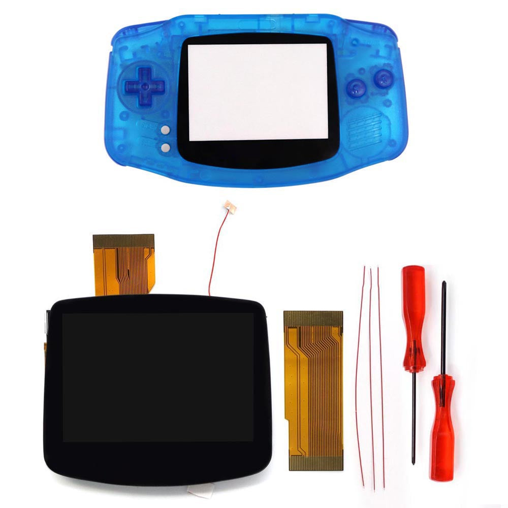 HISPEEDIDO DMG/SFC Lens Pre -laminated V5 HD 720x480 Drop-in Screen for GBA IPS LCD Kits Replacements Housing Shell