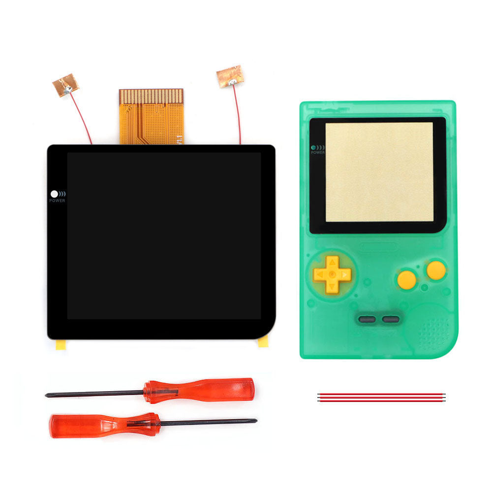 Laminated 2.8 inch Larger IPS Screen LCD Integer Scaling Build in OSD For GBP Gameboy Pocket Retro Pixel Screen Kits with Shell