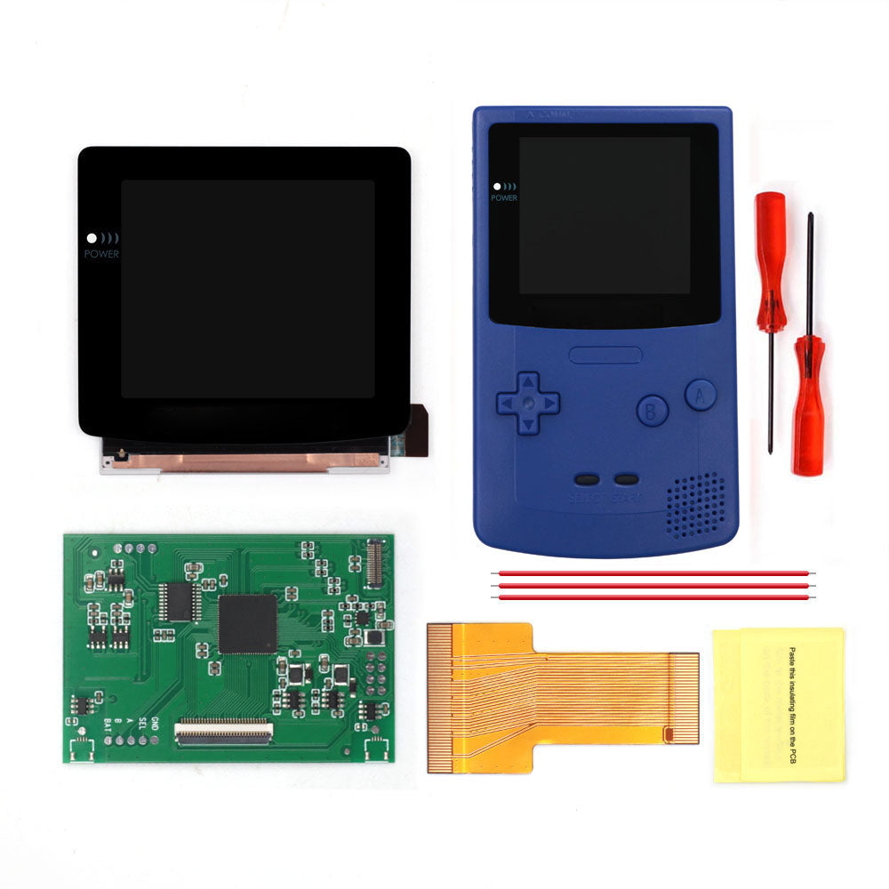 3.1 inch HD Laminated Q5 Larger IPS Screen Drop in Build in OSD RETRO PIXEL Screen For GBC GameBoy Color With Pre-cut Shell