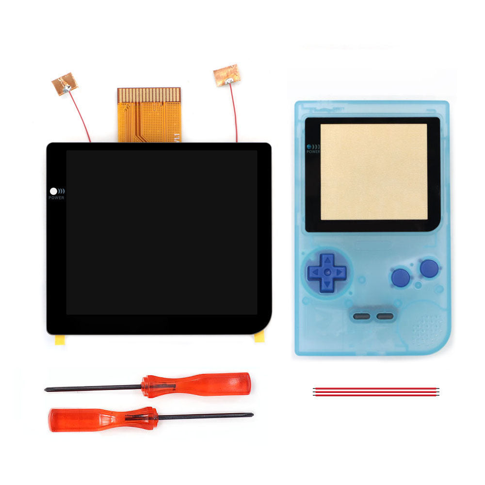 Laminated 2.8 inch Larger IPS Screen LCD Integer Scaling Build in OSD For GBP Gameboy Pocket Retro Pixel Screen Kits with Shell