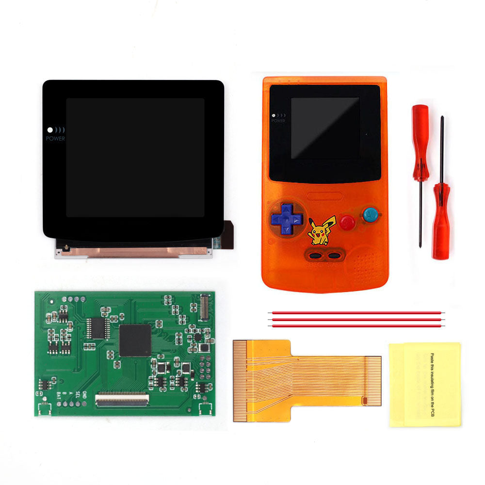 3.1 inch HD Laminated Q5 Larger IPS Screen Drop in Build in OSD RETRO PIXEL Screen For GBC GameBoy Color With Pre-cut Shell