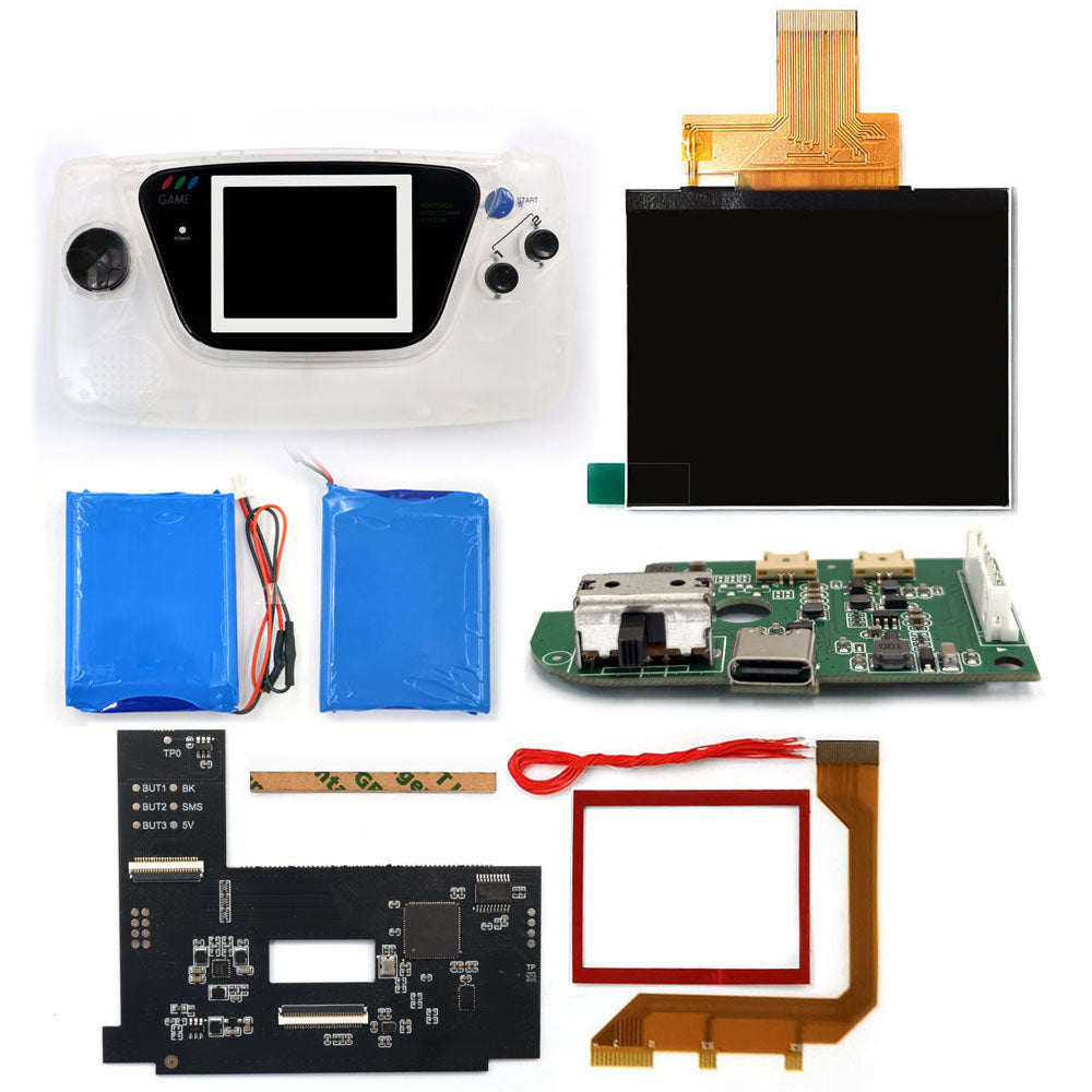 Laminierter AMOLED-OLED-Touchscreen, Drop-in-Einbau, eingebautes OSD, Retro-Pixel-Bildschirm, einfache Installation für GBC GameBoy Color mit vorgeschnittener Hülle