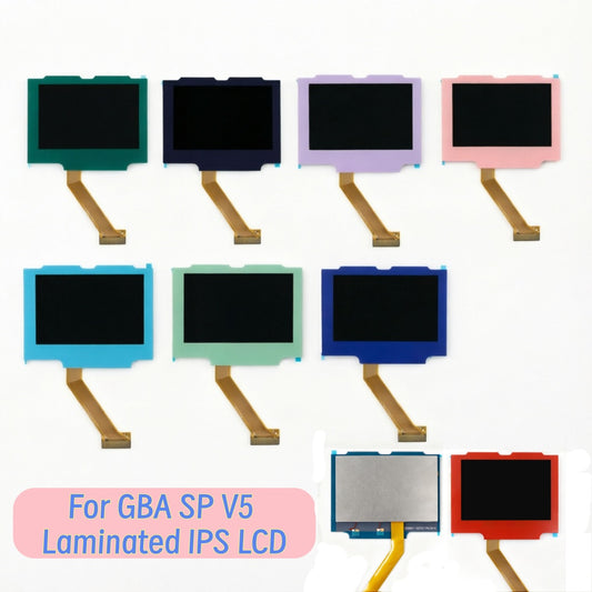 Multi Color Lens Pre-Laminated IPS 3.0 inch V5 Drop in Screen For GBA SP LCD Kits for Gameboy Advance SP