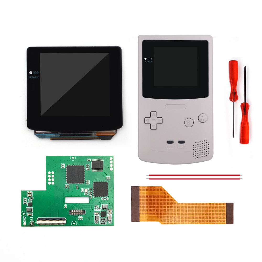 AMOLED OLED Touch Version Laminated Screen Drop in Build in OSD RETRO PIXEL Screen Easy Install For GBC GameBoy Color With Pre-cut Shell