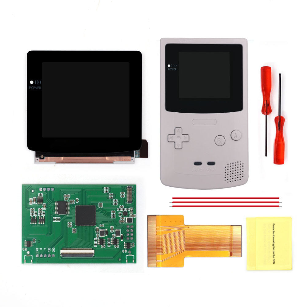 3.1 inch HD Laminated Q5 Larger IPS Screen Drop in Build in OSD RETRO PIXEL Screen For GBC GameBoy Color With Pre-cut Shell