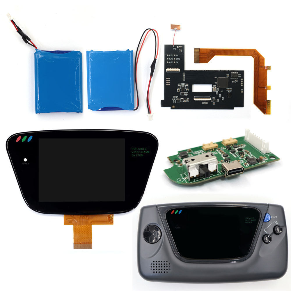 Rechargeable Dual Battery Laminated 3.5" 640x480 HD Backlight Retro Pixel IPS LCD Kit For For SEGA Game Gear For SEGA GG Console