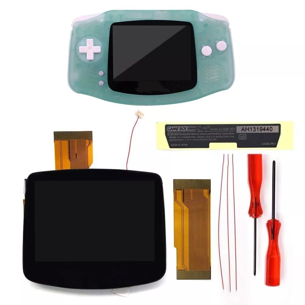 HISPEEDIDO Pre -laminated V5 HD 720x480 Drop-in Screen for GBA IPS LCD Kits Replacements Housing Shell