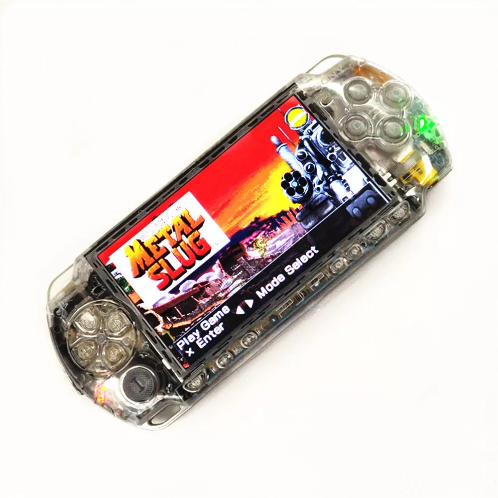 Professionally Refurbished Retrofit Clear White Sony PSP 2000 Handheld System Game Console Good Condition