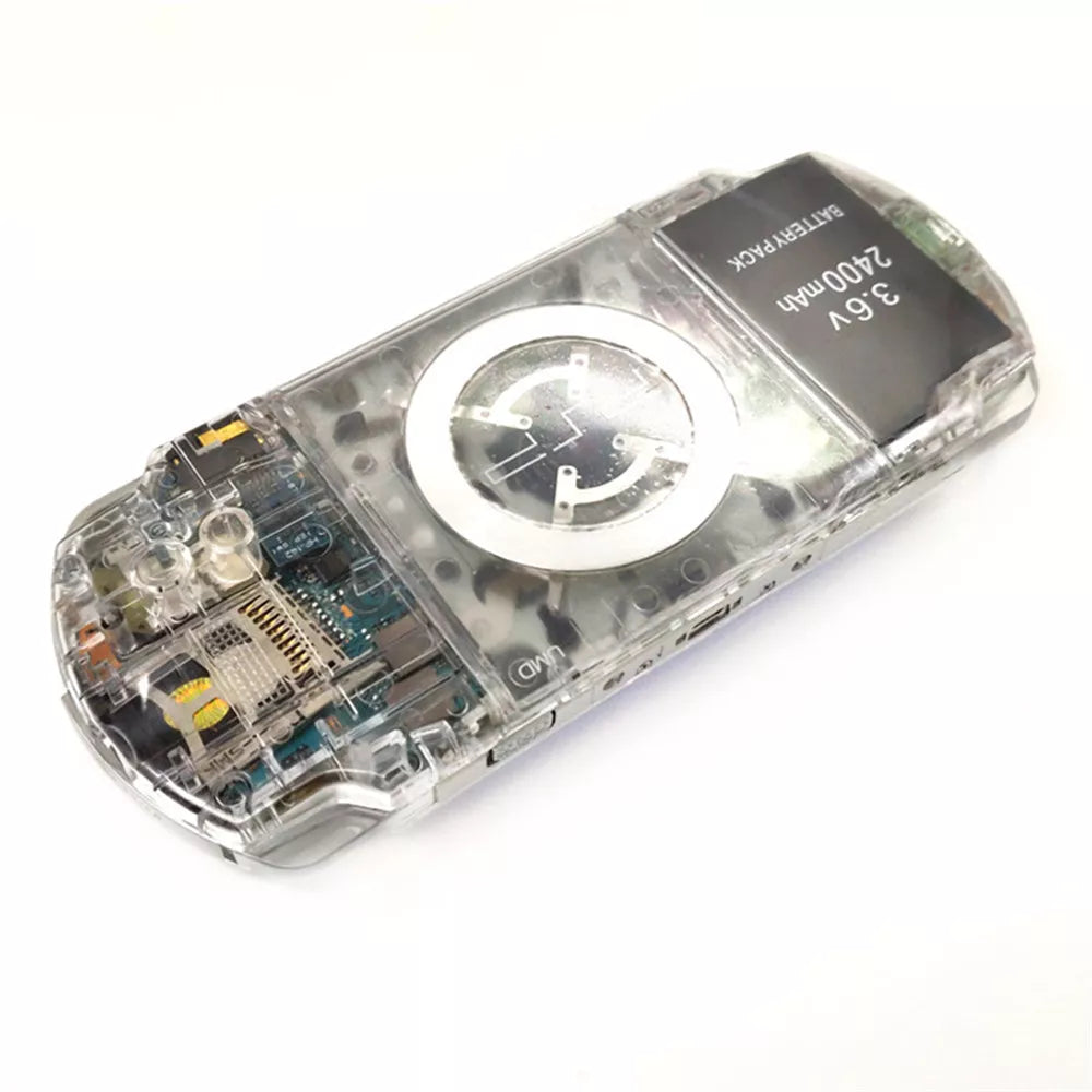 Professionally Refurbished Retrofit Clear White Sony PSP 2000 Handheld System Game Console Good Condition