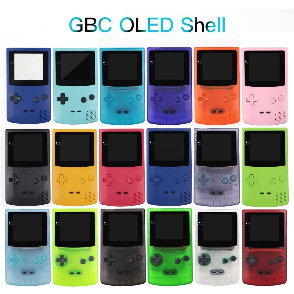 For GBC Game Boy Color Full Housing Shell Fit for OLED Amoled Screen Front and back cover Button