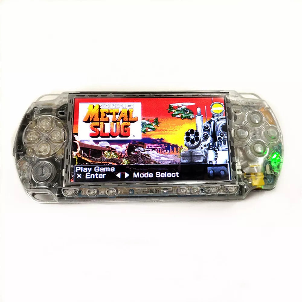 Professionally Refurbished Retrofit Clear White Sony PSP 2000 Handheld System Game Console Good Condition